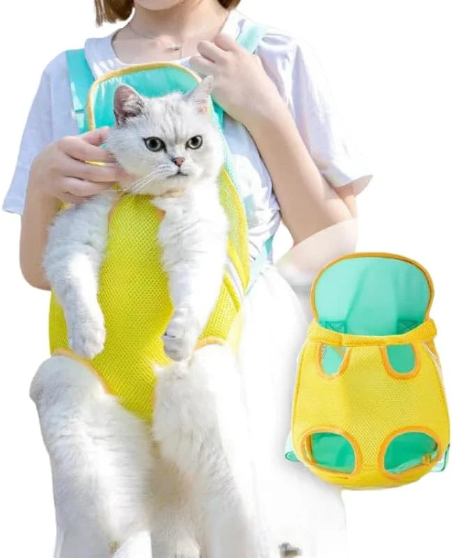 Pet Carrier Backpack, Adjustable Pet Front Cat Carrier Breathable