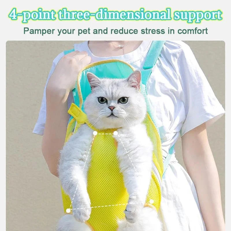 Pet Carrier Backpack, Adjustable Pet Front Cat Carrier Breathable
