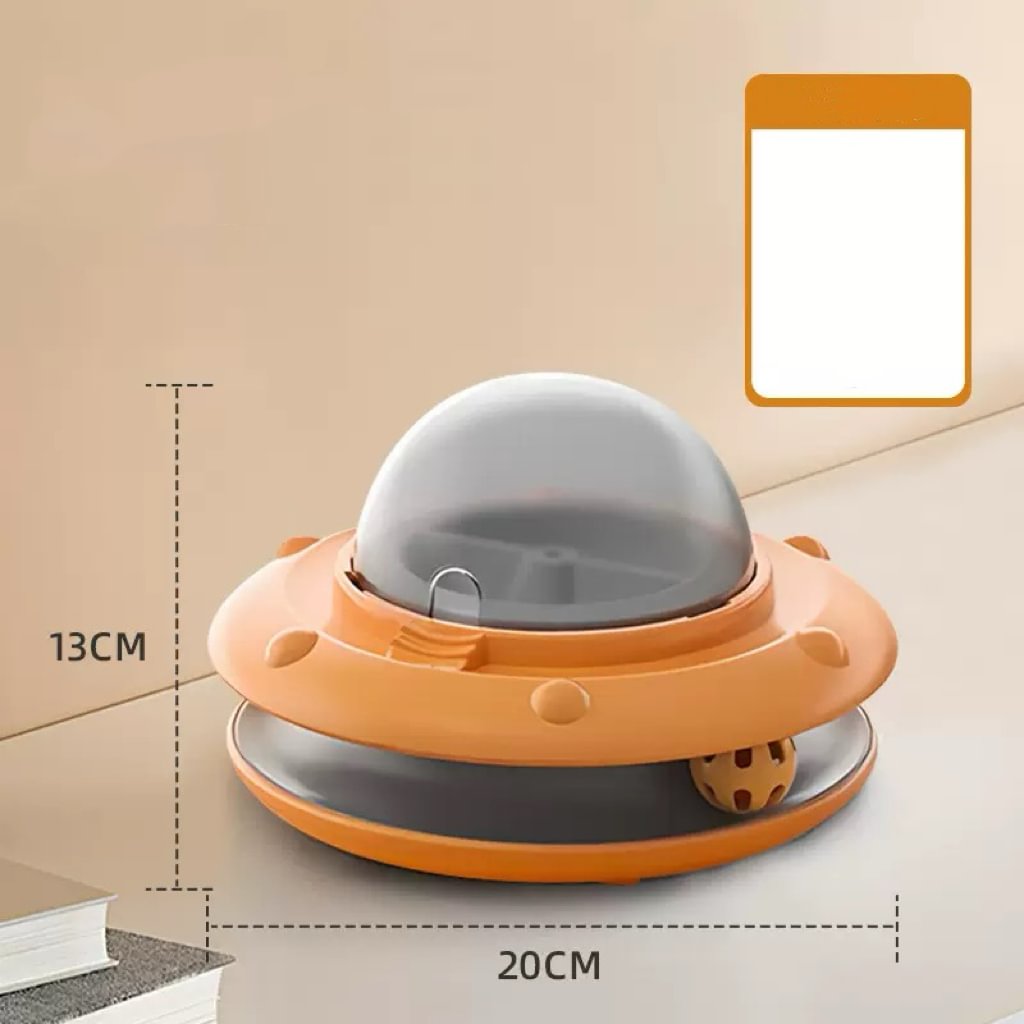 Interactive Cat Slow Feeder, 2-in-1 Intelligent Sensing Cat Automatic Food Dispenser
