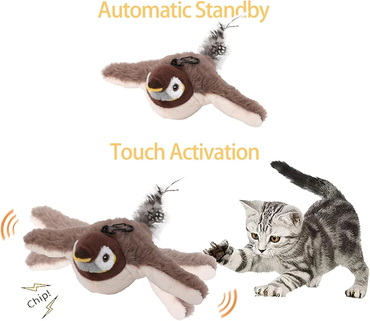Rechargeable Flapping Bird Cat Toy