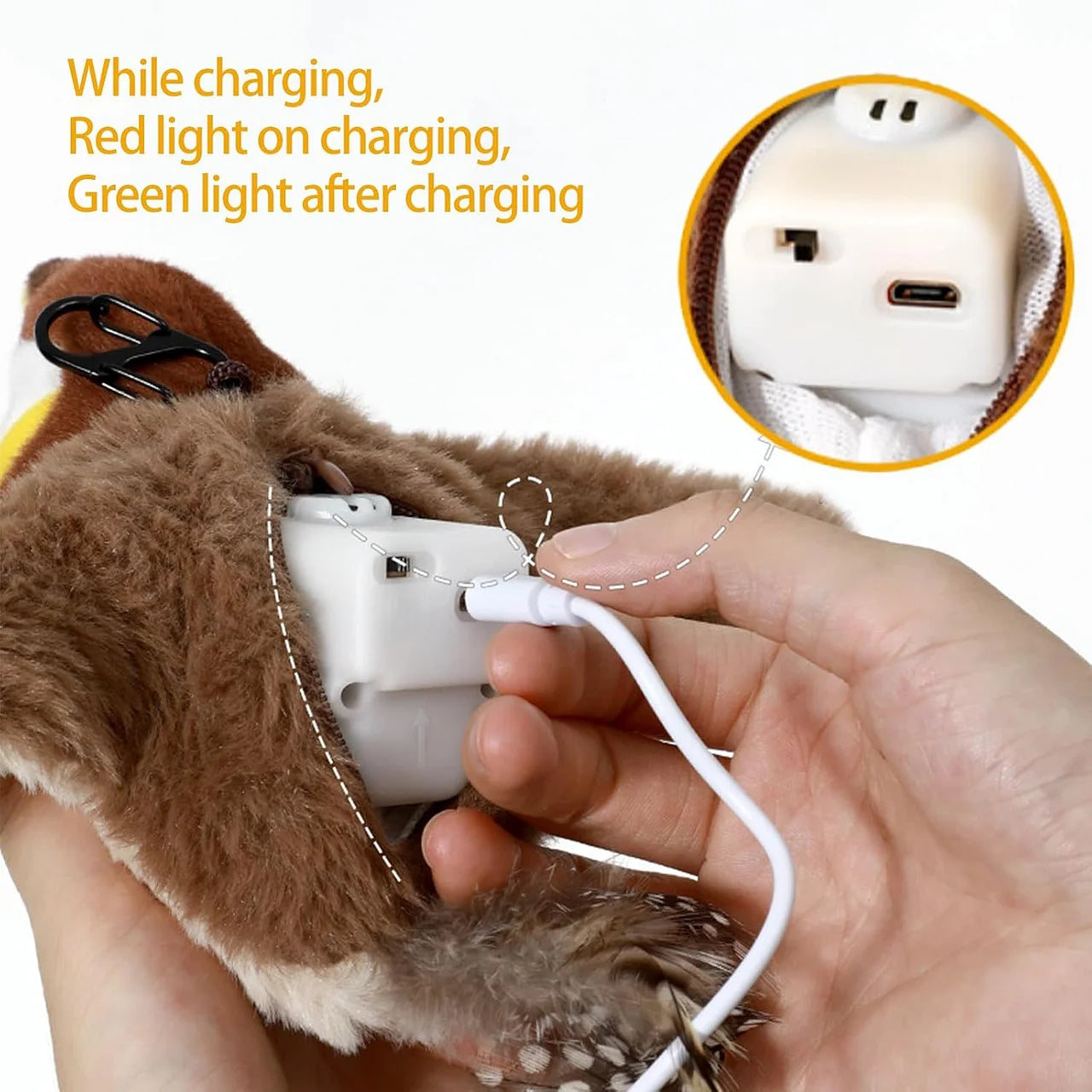 Rechargeable Flapping Bird Cat Toy