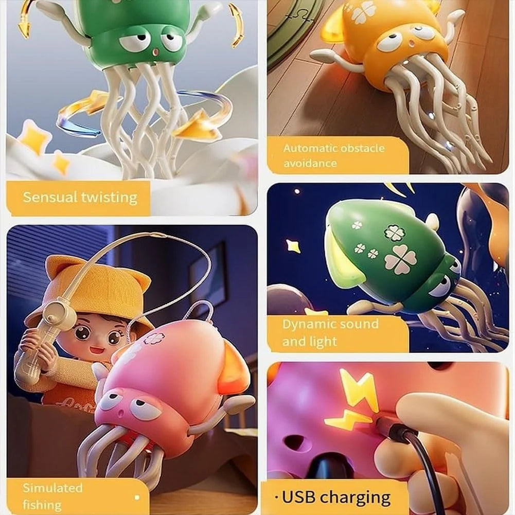Dancing octopus toy fun electric automatic obstacle avoidance sensor toy